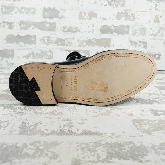 New VINNY'S Townee Panelled Snake-Effect Leather Penny Loafers B314